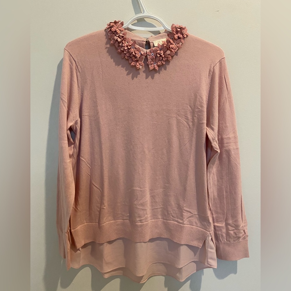 Ted Baker Pink Embellished Sweater Size 3/Size M/US 8